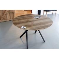 ronde design tafel vv houten bovenblad